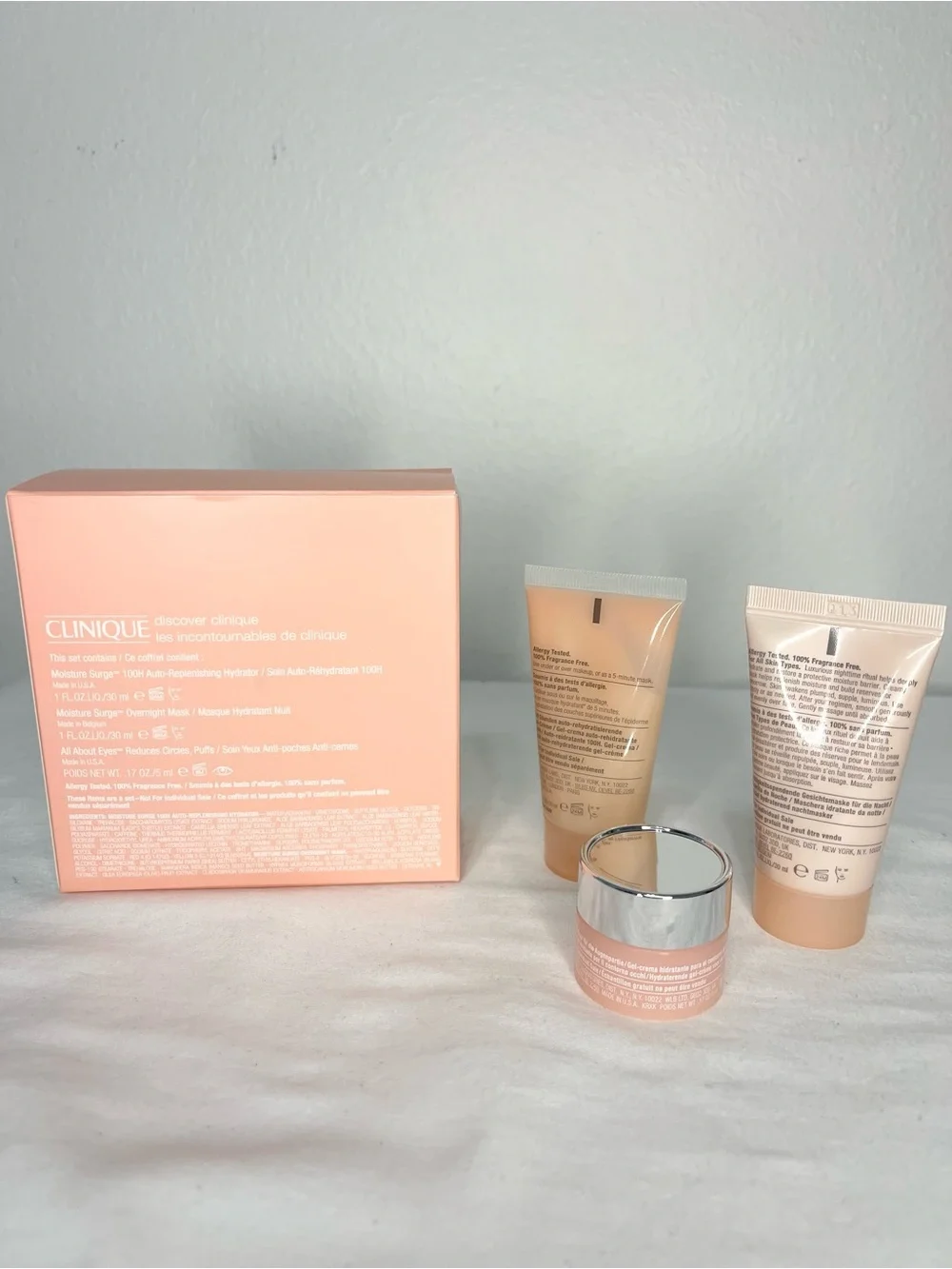 Clinique DISCOVER SET Moisture Surge Travel Size NWT